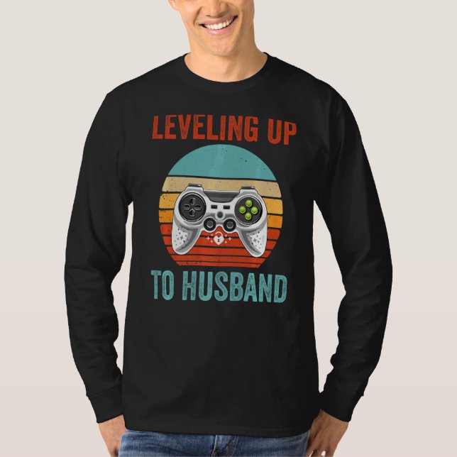 Verlobung von Männern bis hin zu Ehemann T-Shirt (Vorderseite)