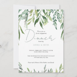 Verlobung Watercolor Grüne Einladung