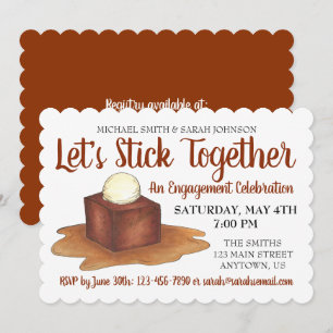 Verlobung Wedding Party Sticky Toffee Pudding Einladung