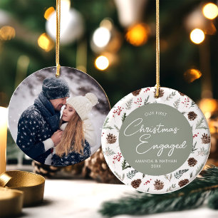 Verlobung zum Verlobten Foto Keramik Ornament