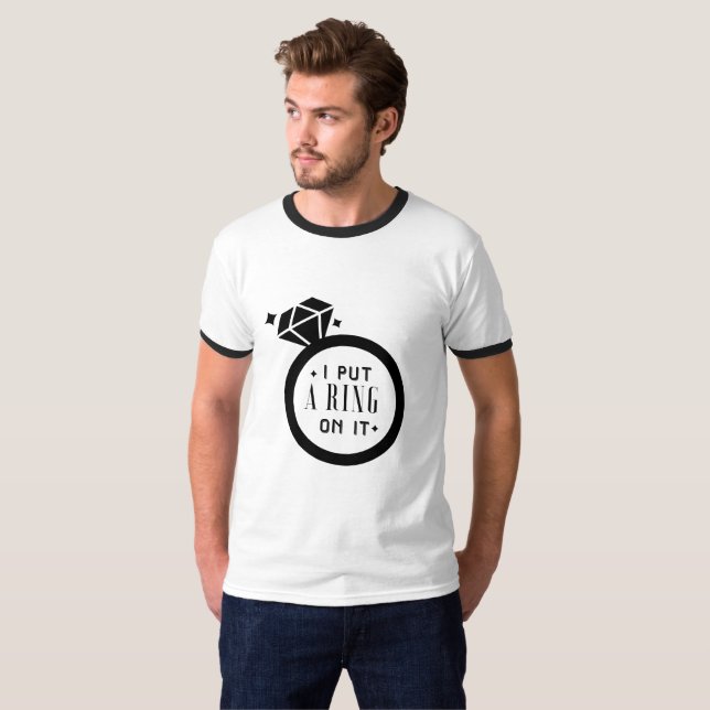 Verlobung zur lustigen Verlobten Ehe T-Shirt (Vorne ganz)