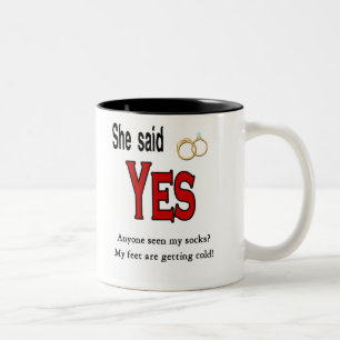 Verlobung Zweifarbige Tasse