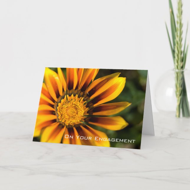 Verlobungs-Glückwunsch des Gazania-| Karte (Vorderseite)