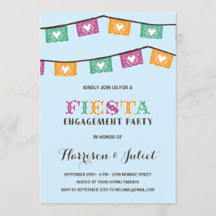 Verlobungs-Party der Spaß-Fiesta- Einladung