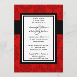 Verlobungs-Party-elegante Vintage Hochzeit laden Einladung