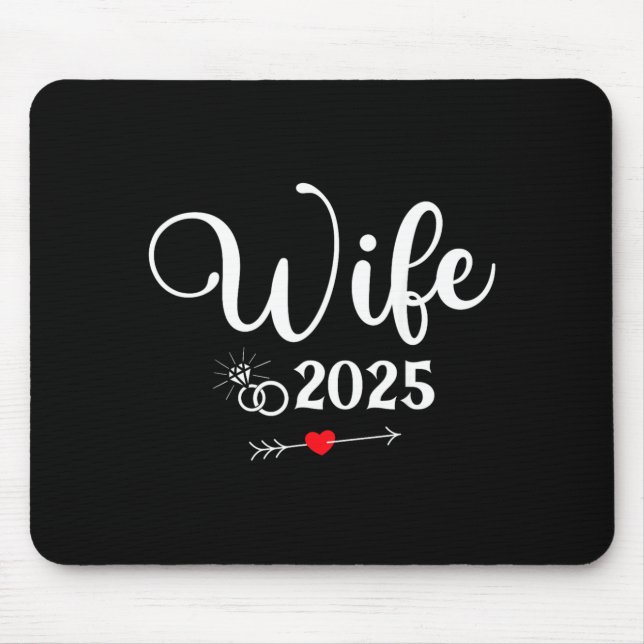 Verlobungsfeier 2025 Ehefrau Ehemann passend Mousepad (Vorne)