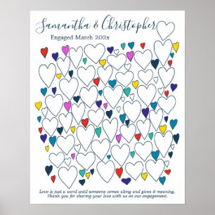 Verlobungsfeier Gastbuchplakat Poster