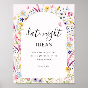 Verlobungsfeier-Schild für Date Night Poster