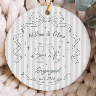 Verlobungsgeschenk für Paar Keramik-Ornament Keramik Ornament