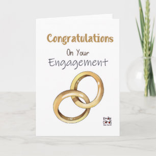 Verlobungskarte mit goldenen Ringen Karte