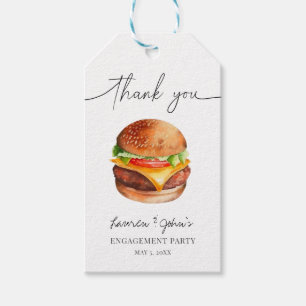 Verlobungsparty Love and Burgers Geschenkanhänger