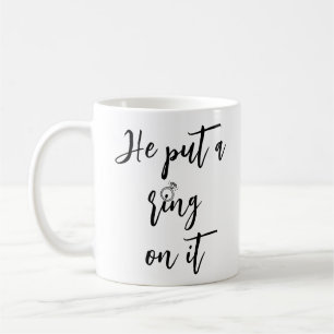 Verlobungsring-Kaffeetasse mit Romantik-Motiv Kaffeetasse