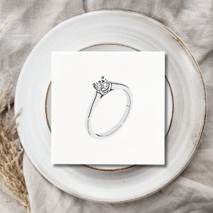 Verlobungsring mit Diamant Serviette