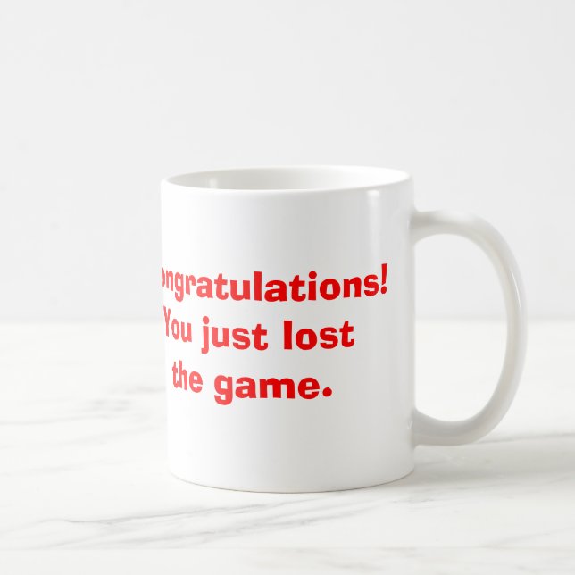 Verlor das Spiel Kaffeetasse (Rechts)
