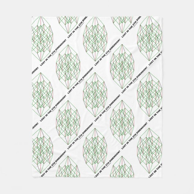 Verloren im fünften Maß? Geometrie-Würfel-Spaß Fleecedecke (Vorderseite)
