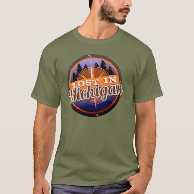 Verloren im Michigan-Logo-Shirt T-Shirt (Vorderseite)