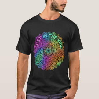 Verloren im Vibe-Regenbogen-Neon-Mandala-Grafik T-Shirt