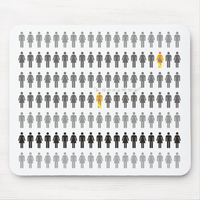 Verloren in der Menge Mousepad (Vorne)
