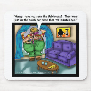 Verloren in der Ritze Lustige Cartoon-Geschenke Sa Mousepad