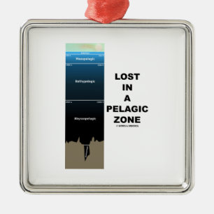 Verloren in einer pelagischen Zone Silbernes Ornament