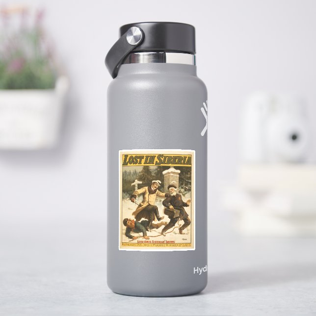 Verloren in Sibirien, Circa 1898. Aufkleber (HydroFlask)