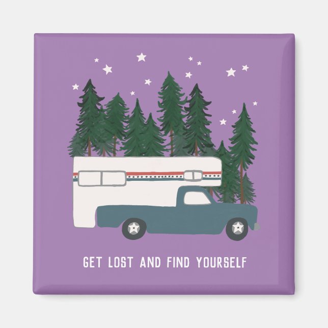 VERLOREN SIE SICH UND FINDEN SIE IHREN LKW-Camper- Magnet (Vorne)