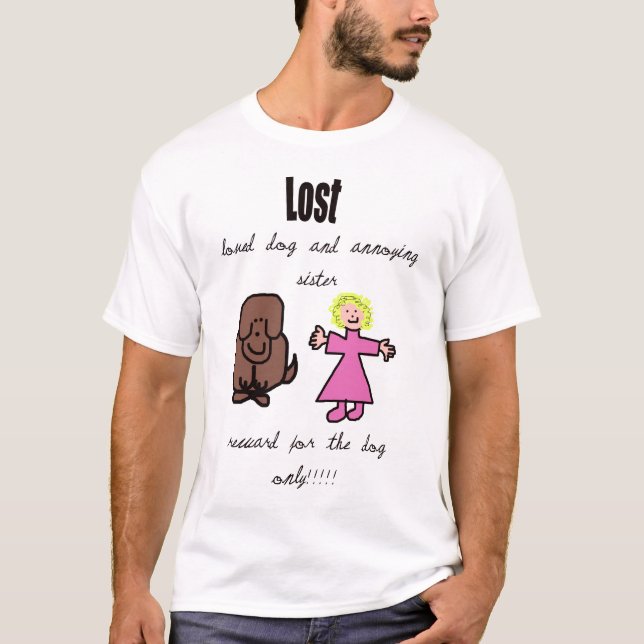 Verlorene Schwester und Hund T-Shirt (Vorderseite)