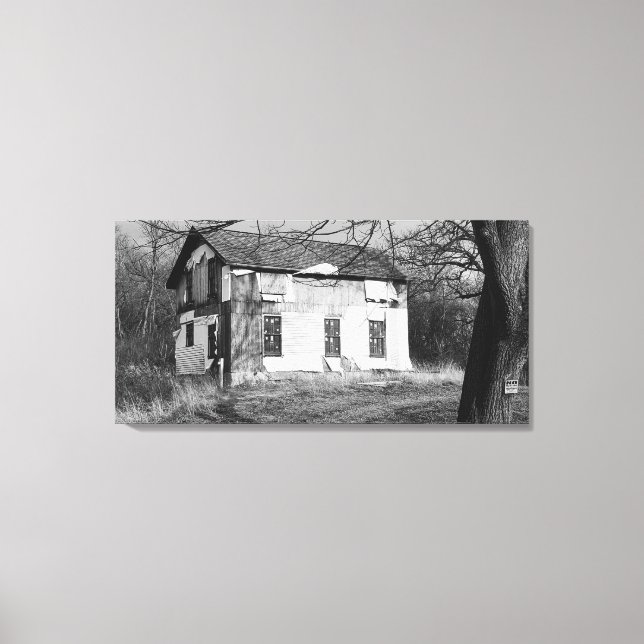 Verlorene, verworrene Fotografie im Haus Leinwanddruck (Vorderseite)