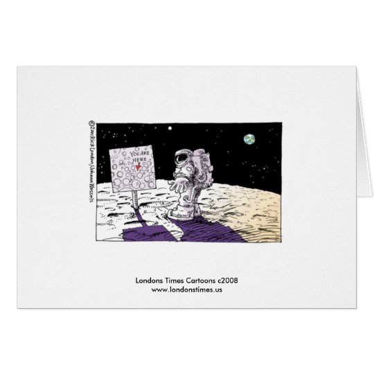 Verlorener Astronauten-lustige Gruß-Karte Karte