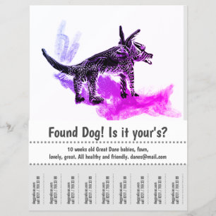 Verlorener Hund Grafikdesign Poster Flyer
