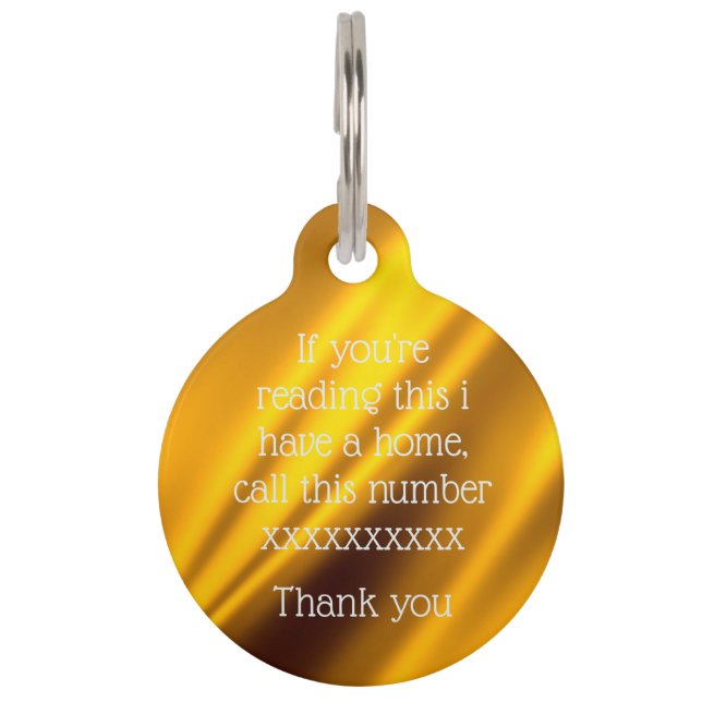 Verlorener Hund Haustiermarke (Vorderseite)