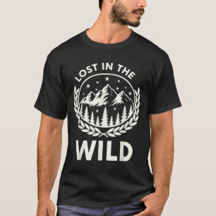 Verlorenes Abenteuer in der wilden Retro-Bergnatur T-Shirt