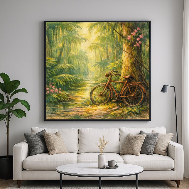 Verlorenes Fahrrad - Pastell-Impressionismus-Malst Poster (Von Creator hochgeladen)