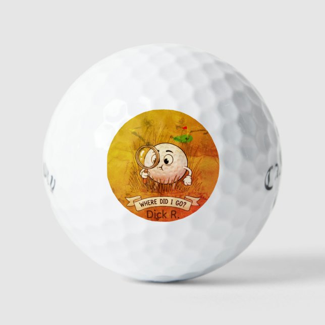 Verlorenes Golfball-Geschenk - Lustige Callaway-Bä Golfball (Vorderseite)