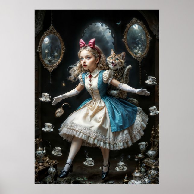 Verlorenes Mädchen in Wonderland Poster (Vorne)