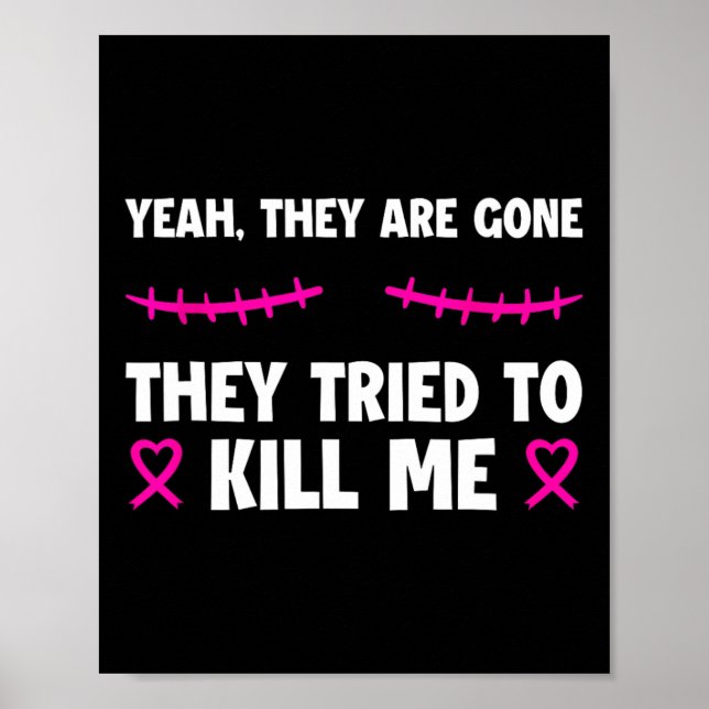 Verlorenes T-Shirt Behalten mein Leben Brustkrebs  Poster (Vorne)