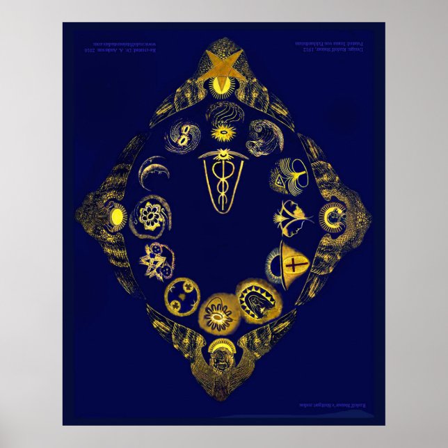 Verlorenes Zodiac von Rudof Steiner (große 30 x 24 Poster (Vorne)