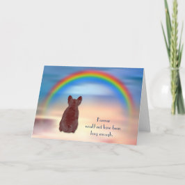Verlust der französischen Bulldog Rainbow Sympathy Feiertagskarte