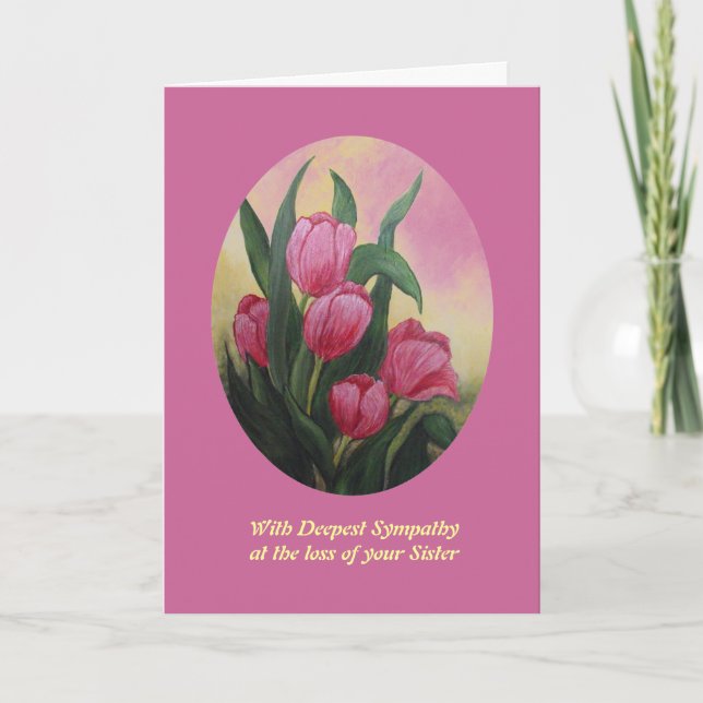Verlust der Schwester Sympathy Card Karte (Vorderseite)