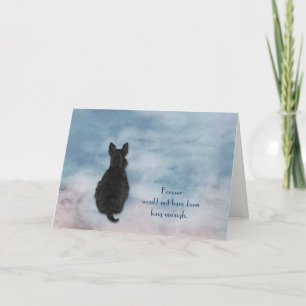 Verlust der Scottie Dog Sympathy Card Feiertagskarte