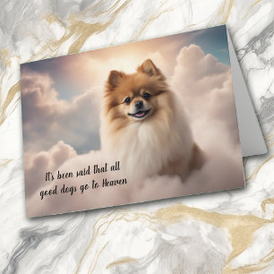 Verlust der Sympathiekarte Spitz Hund Himmel Feiertagskarte