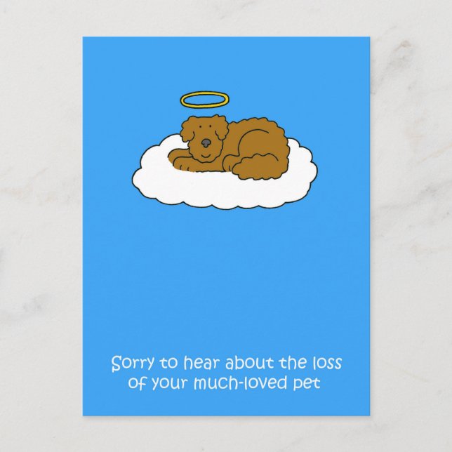 Verlust des Beileids von Heimtieren Postkarte (Vorderseite)
