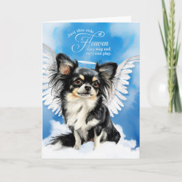 Verlust des Black Tan Longhair Chihuahua Beileid Karte
