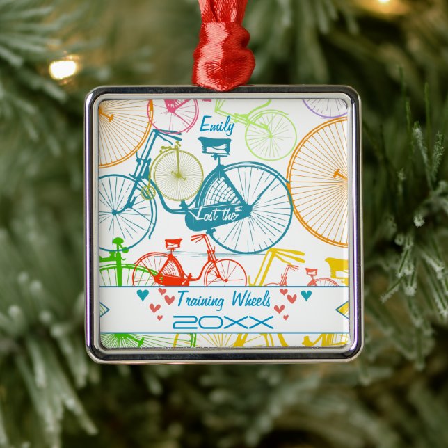 Verlust des Fahrrads und Jahr Silbernes Ornament (Baum)