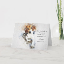 Verlust des Haushundes (Beagle) Gebrauchtkarte Dankeskarte