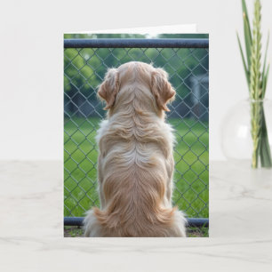 Verlust des Haustieres Hund hinter einem Zaun Karte