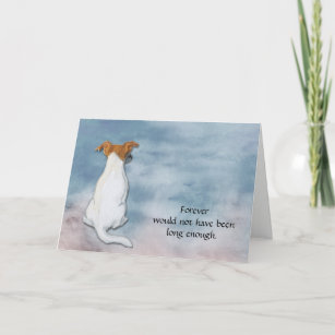Verlust des Jacks Russell Terrier Sympathy Card Feiertagskarte