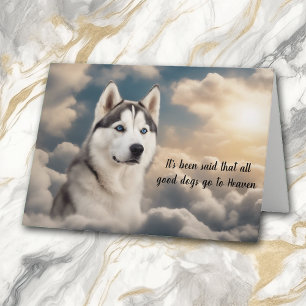 Verlust des sibirischen Husky-Hund-Himmel-Beileids Feiertagskarte
