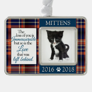 Verlust einer Haustier-kundenspezifischen Rahmen-Ornament Silber