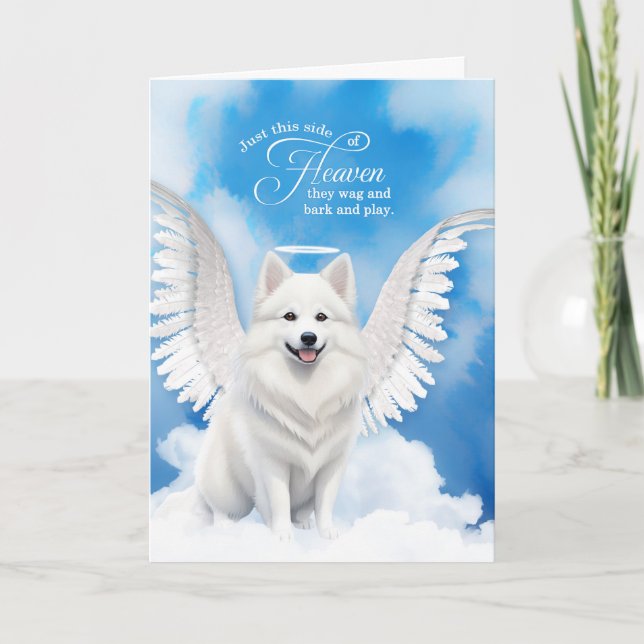 Verlust eines amerikanischen Eskimo Angel Pet Beil Karte (Vorderseite)
